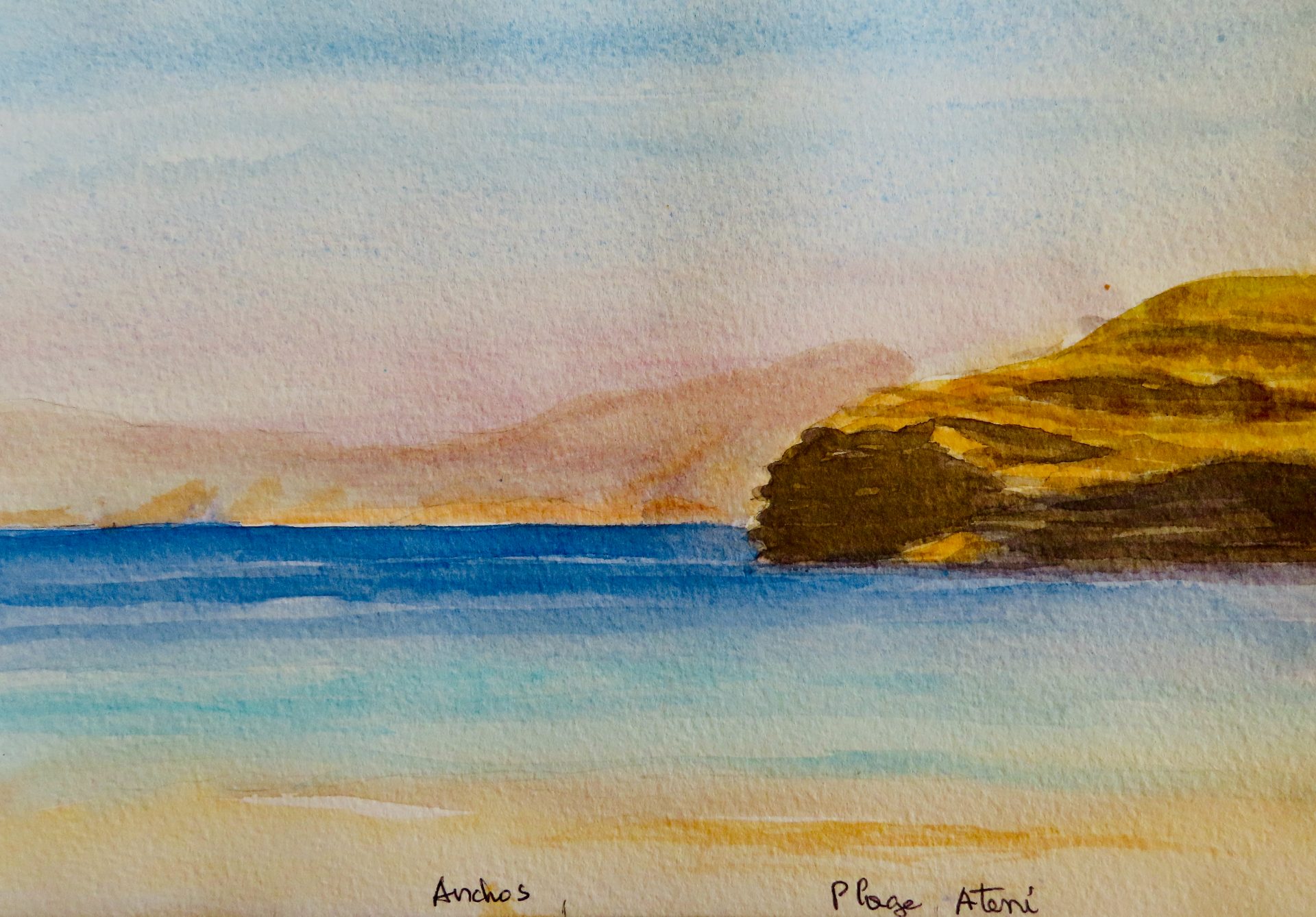 Andros, plage Ateni