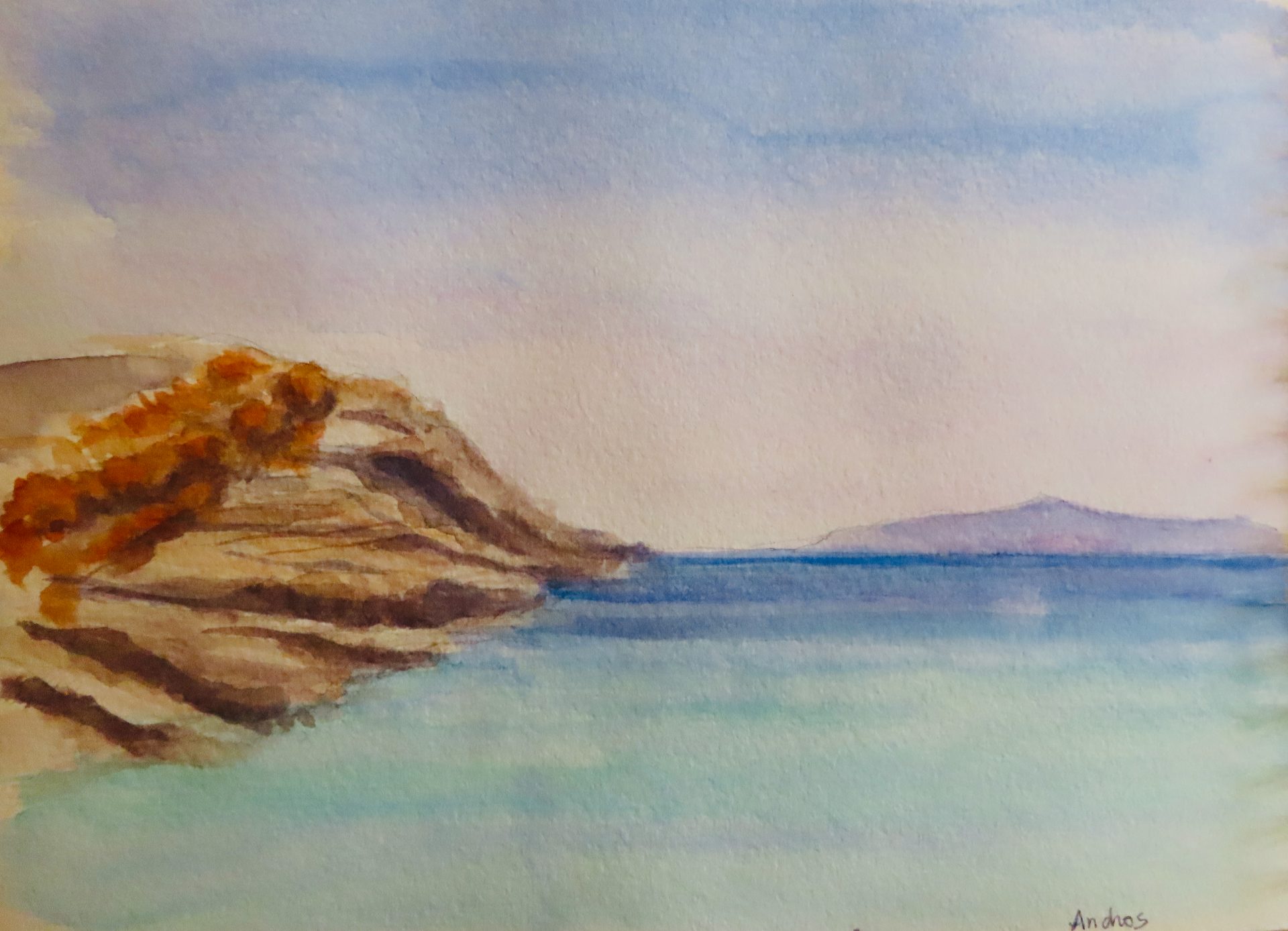 Andros, plage Chalkoliminas