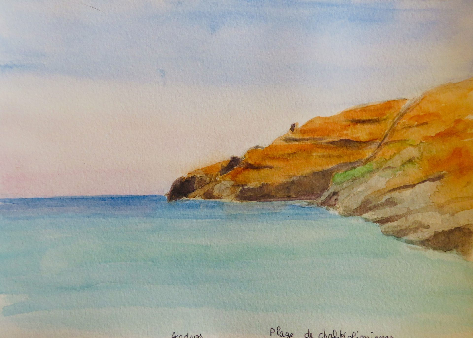 Andros, plage Chalkoliminas